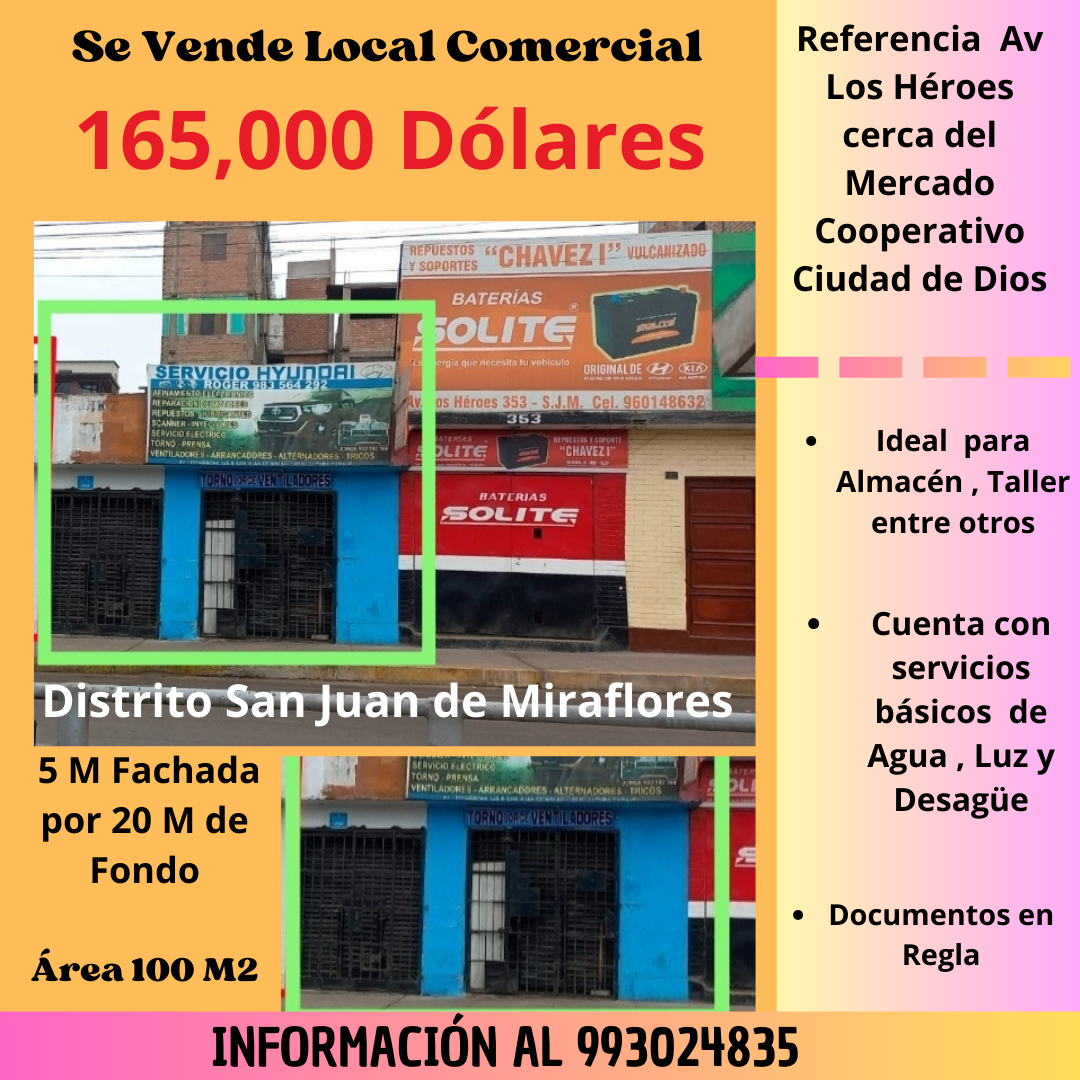 Se vende Local Comercial 